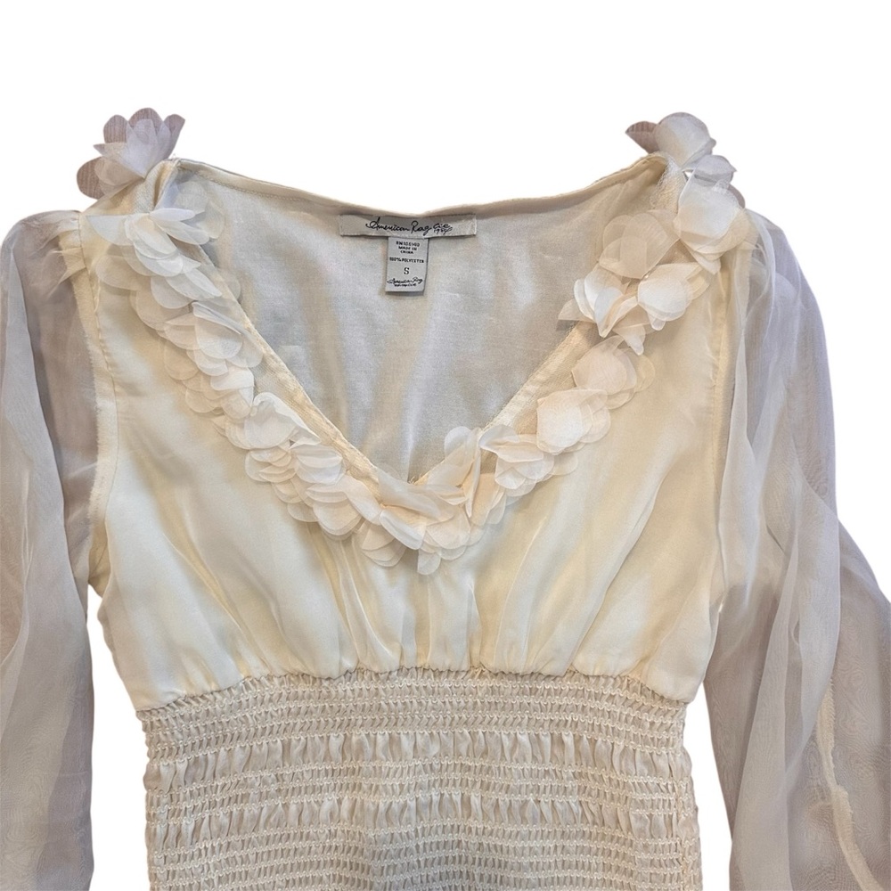 American Rag Cream Ruffled Blouse - Picture 2 of 3